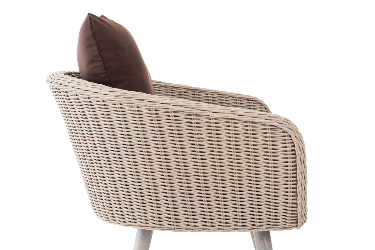 CLP Sessel Ameland Rund terrabraun 45 cm (Hellgrau) – Produktabbildung 2