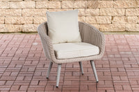 CLP Sessel Ameland Rund cremeweiß 45 cm (Hellgrau)