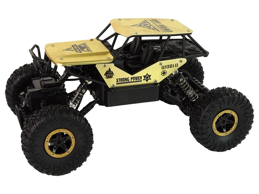 RC High Wheels Car 1:18 Plastic Black Gold (2)