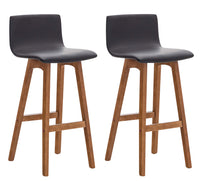 CLP 2er Set Barhocker Taunus Kunstleder walnuss – Produktabbildung 6