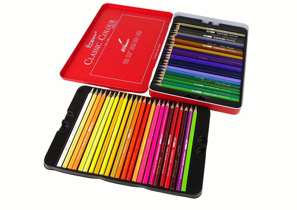 Set of 48 Art Crayons in metal tin (2)