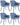 CLP 4er Set Esszimmerstuhl Falun Stoff grau