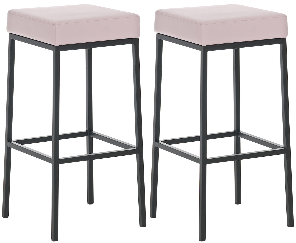 CLP 2er Set Barhocker Montreal 85 Kunstleder schwarz