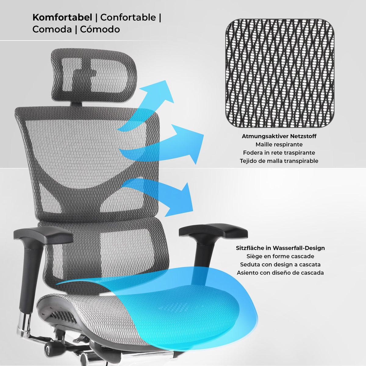 CLP Bürostuhl Spokane Ergonomic – Produktabbildung 4