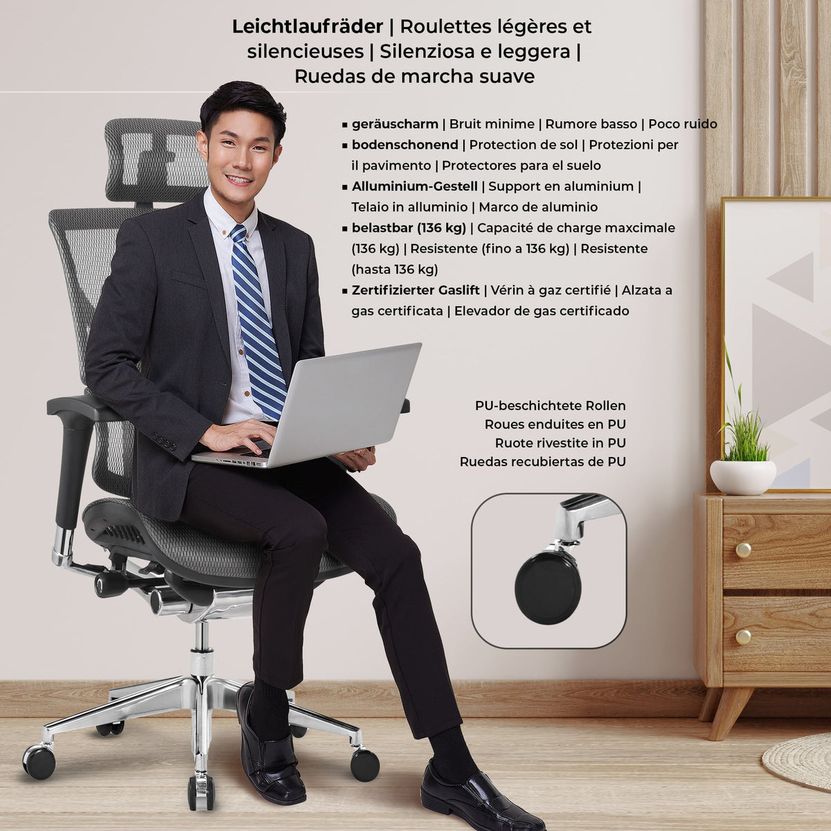 CLP Bürostuhl Spokane Ergonomic – Produktabbildung 6