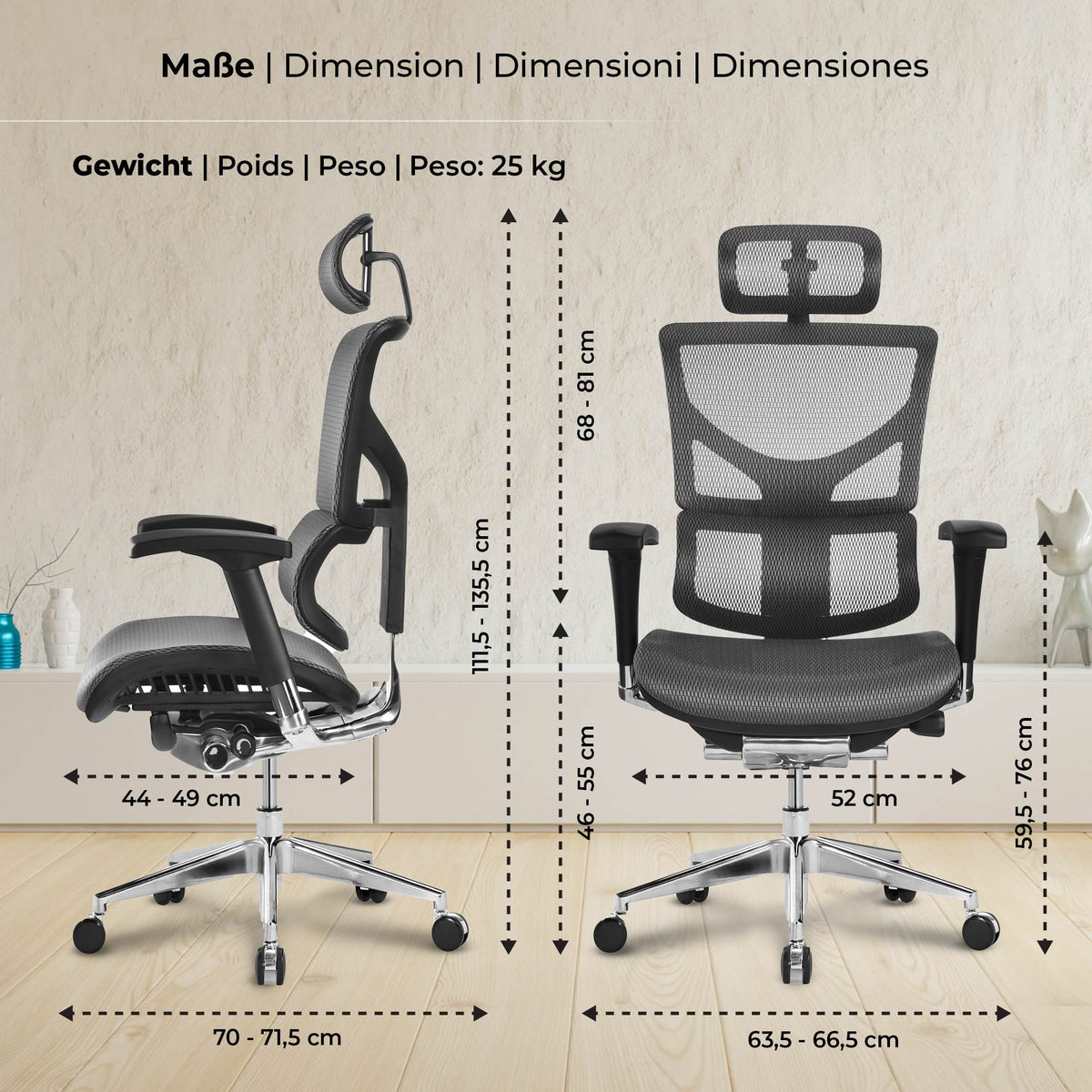 CLP Bürostuhl Spokane Ergonomic – Produktabbildung 7