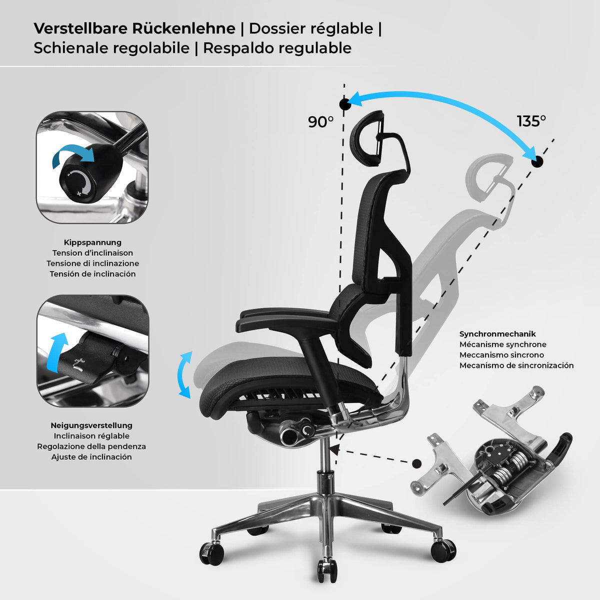 CLP Bürostuhl Spokane Ergonomic – Produktabbildung 9