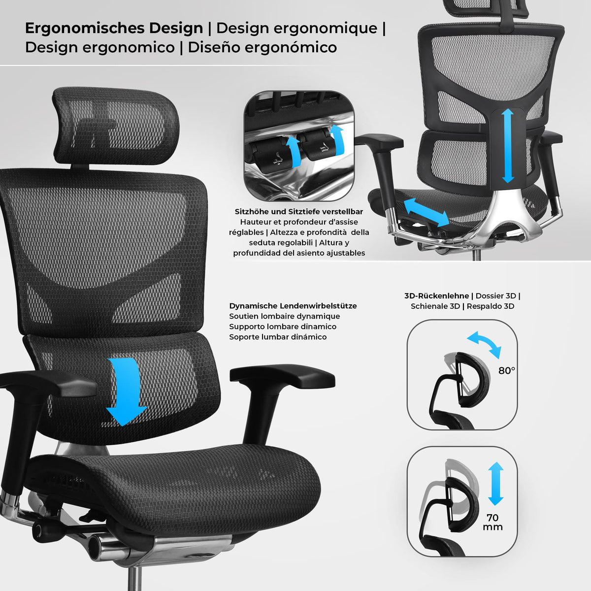 CLP Bürostuhl Spokane Ergonomic – Produktabbildung 10