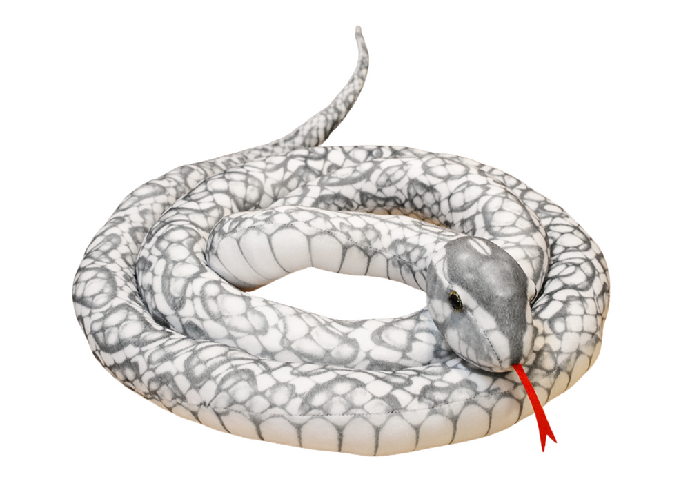 Plush grey snake mascot 110 cm