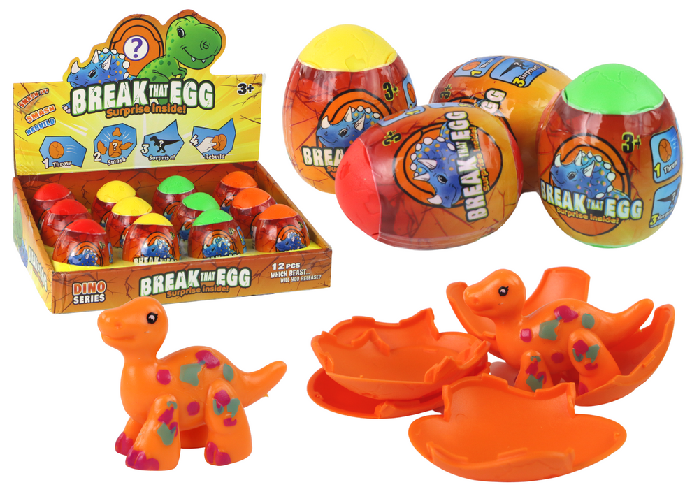 Magic Hatching Dinosaur in Shell 4 Colors 6 cm