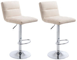 CLP 2er Set Barhocker Limerick Stoff chrom