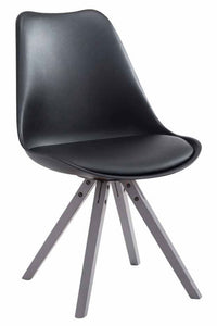 CLP 4er Set Stühle Toulouse Kunstleder grau Square – Produktabbildung 2