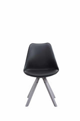 CLP 4er Set Stühle Toulouse Kunstleder grau Square – Produktabbildung 3