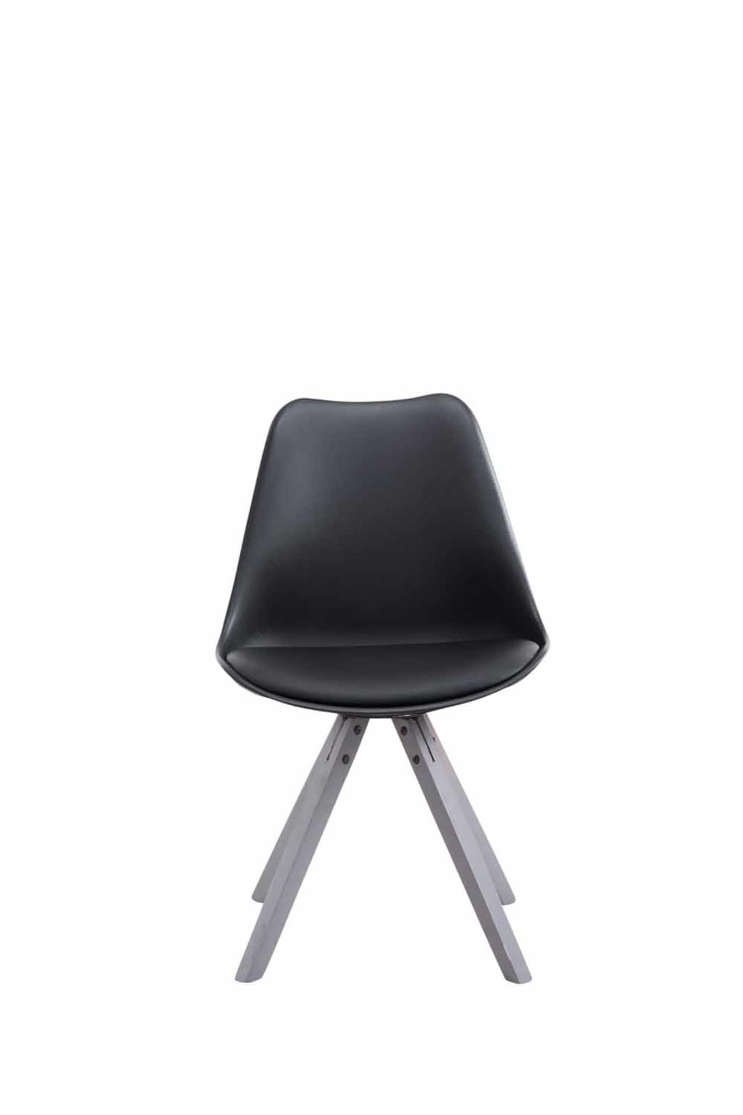 CLP 4er Set Stühle Toulouse Kunstleder grau Square – Produktabbildung 3