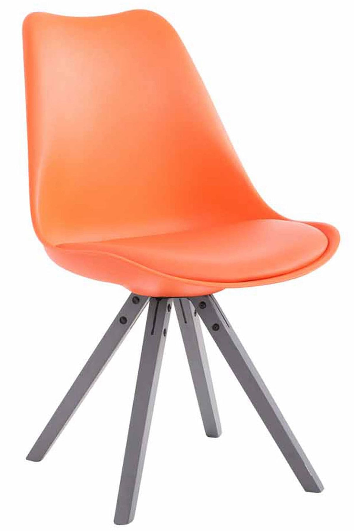 CLP 4er Set Stühle Toulouse Kunstleder grau Square – Produktabbildung 6