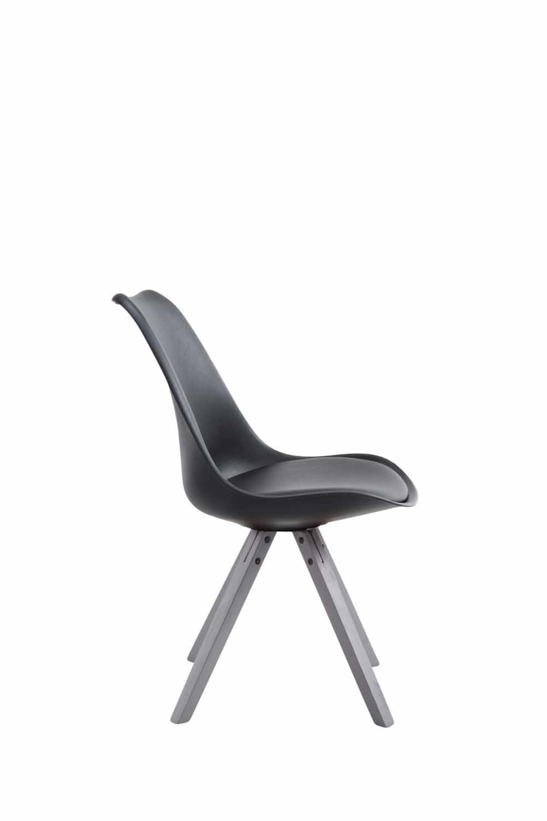 CLP 4er Set Stühle Toulouse Kunstleder grau Square – Produktabbildung 4