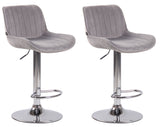 CLP 2er Set Barhocker Lentini Samt chrom – Produktabbildung 5