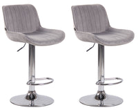 CLP 2er Set Barhocker Lentini Samt chrom – Produktabbildung 5