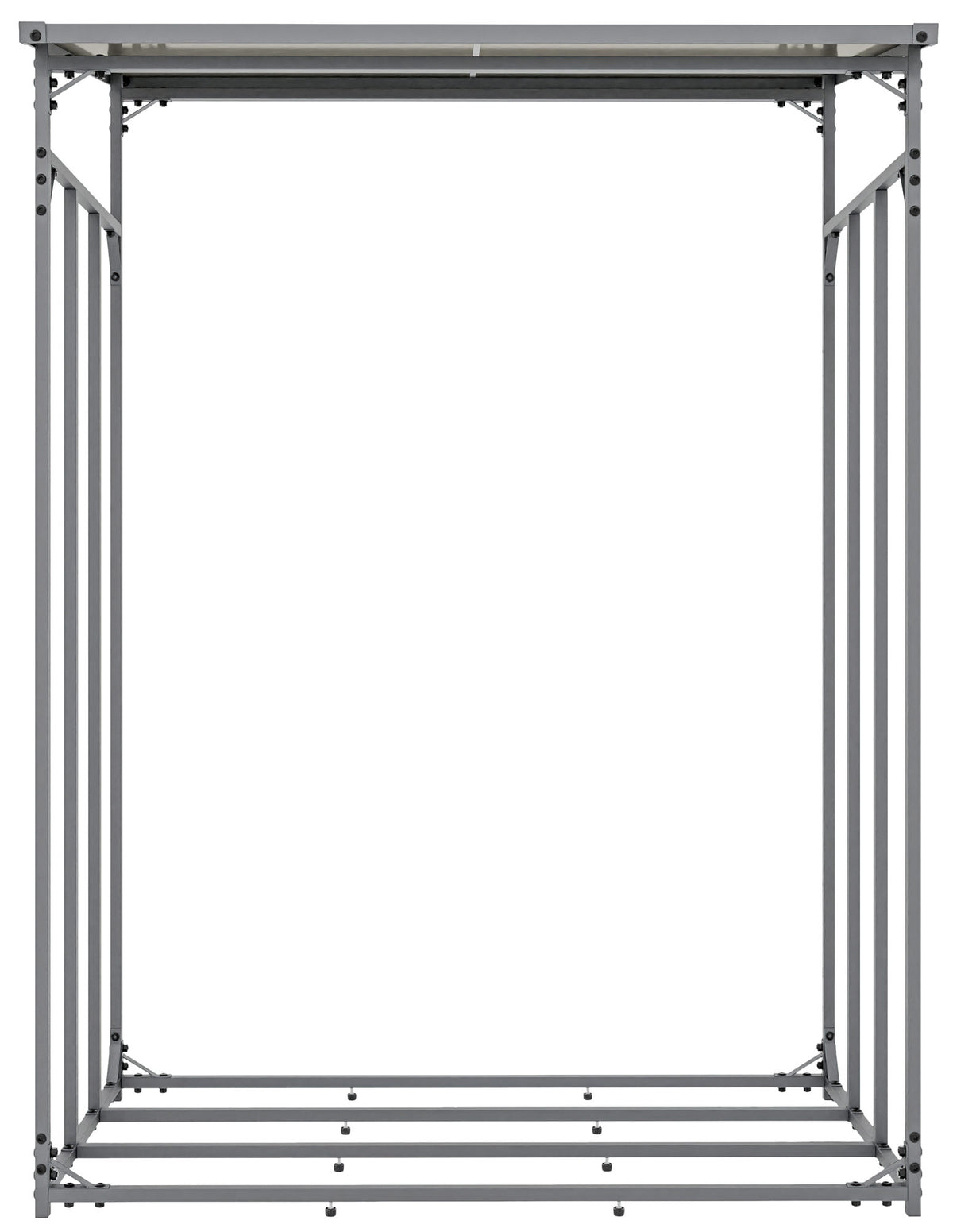 CLP Kaminholzunterstand + Abdeckplane Ruston Aluminium L – Produktabbildung 3