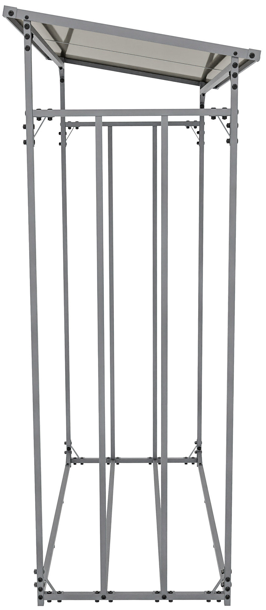 CLP Kaminholzunterstand + Abdeckplane Ruston Aluminium L – Produktabbildung 4