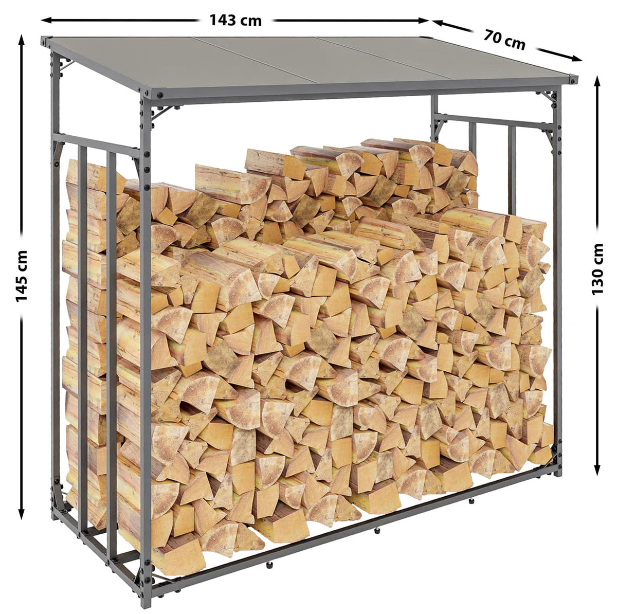 CLP Kaminholzunterstand Ruston Metall S – Produktabbildung 3