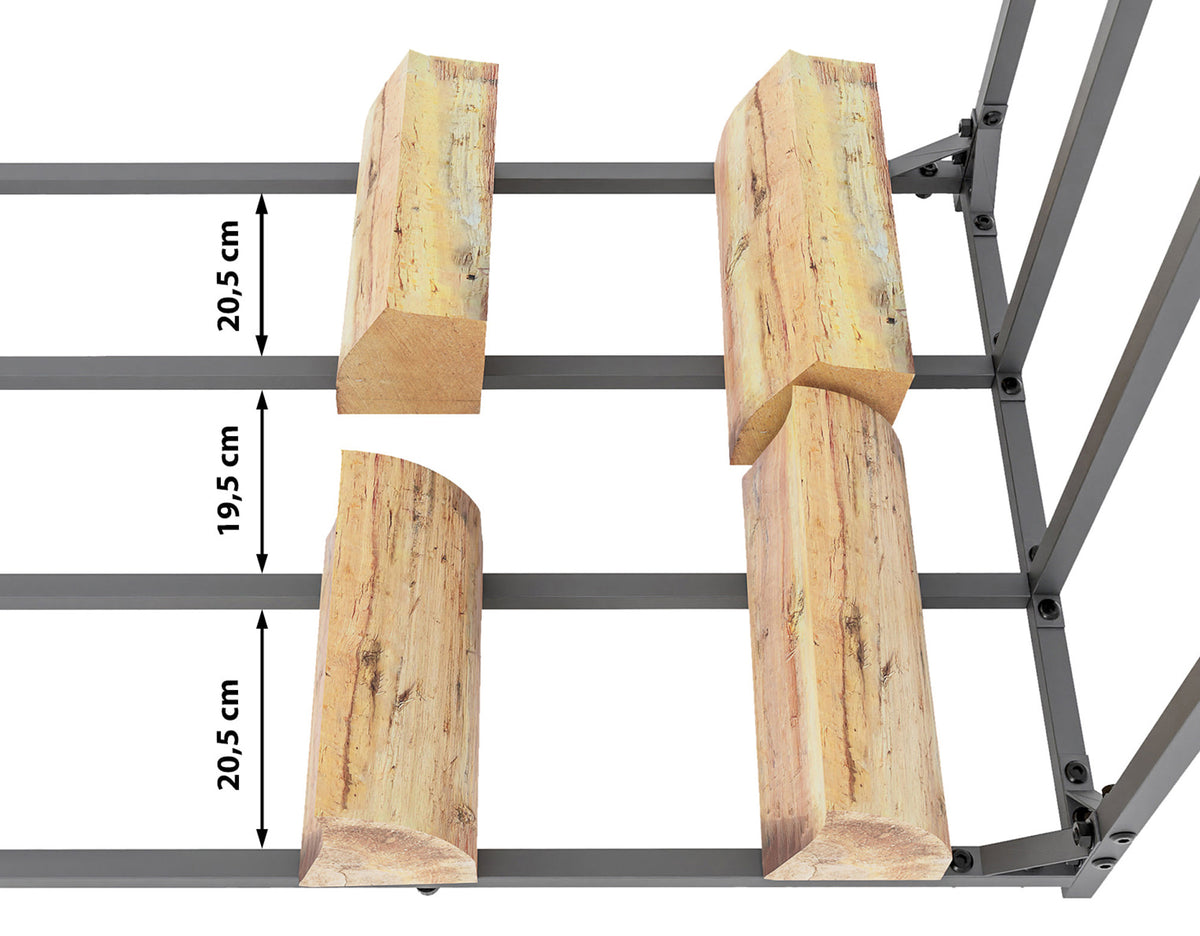CLP Kaminholzunterstand Ruston Aluminium L – Produktabbildung 7