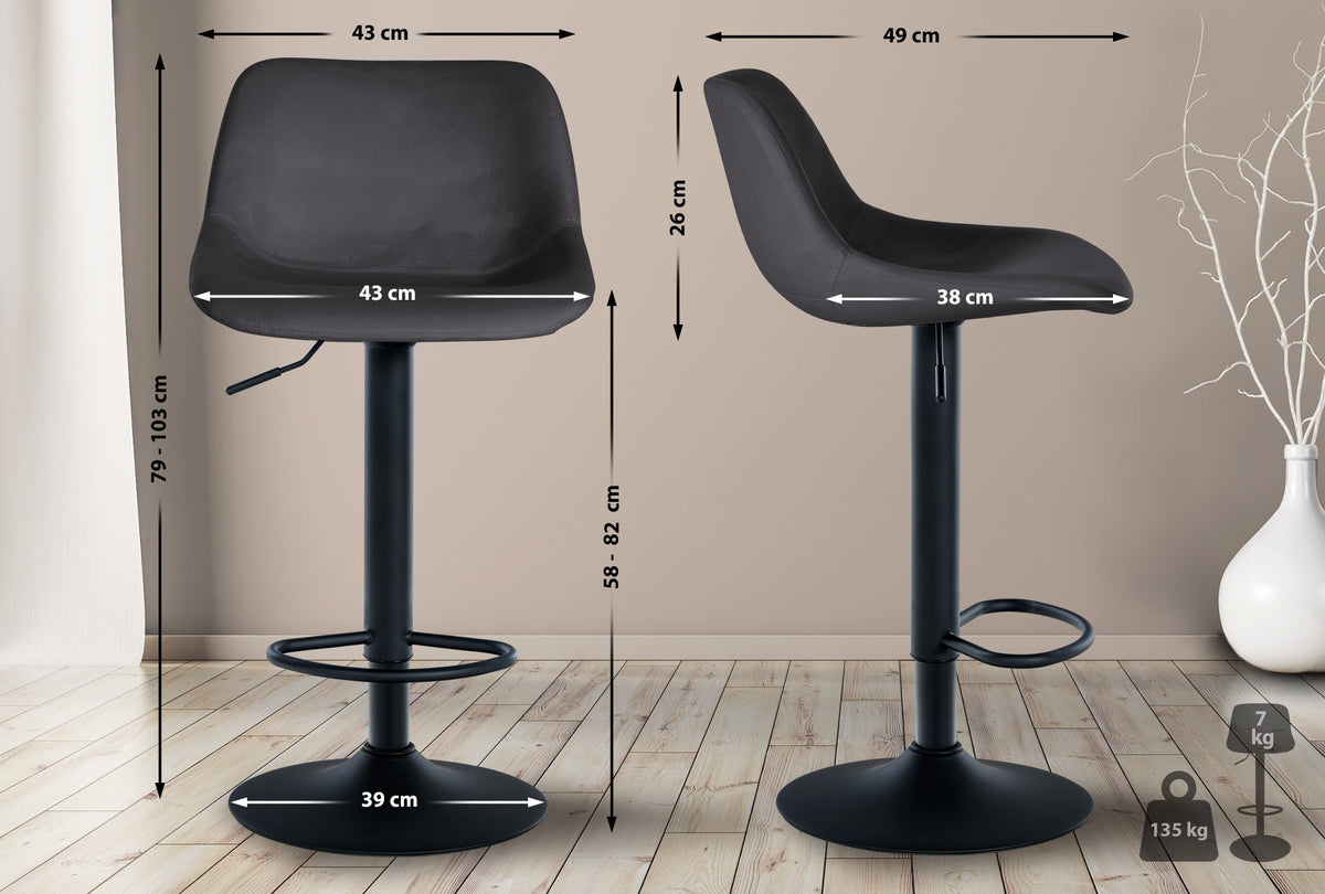 CLP Barhocker Loft Samt – Produktabbildung 10