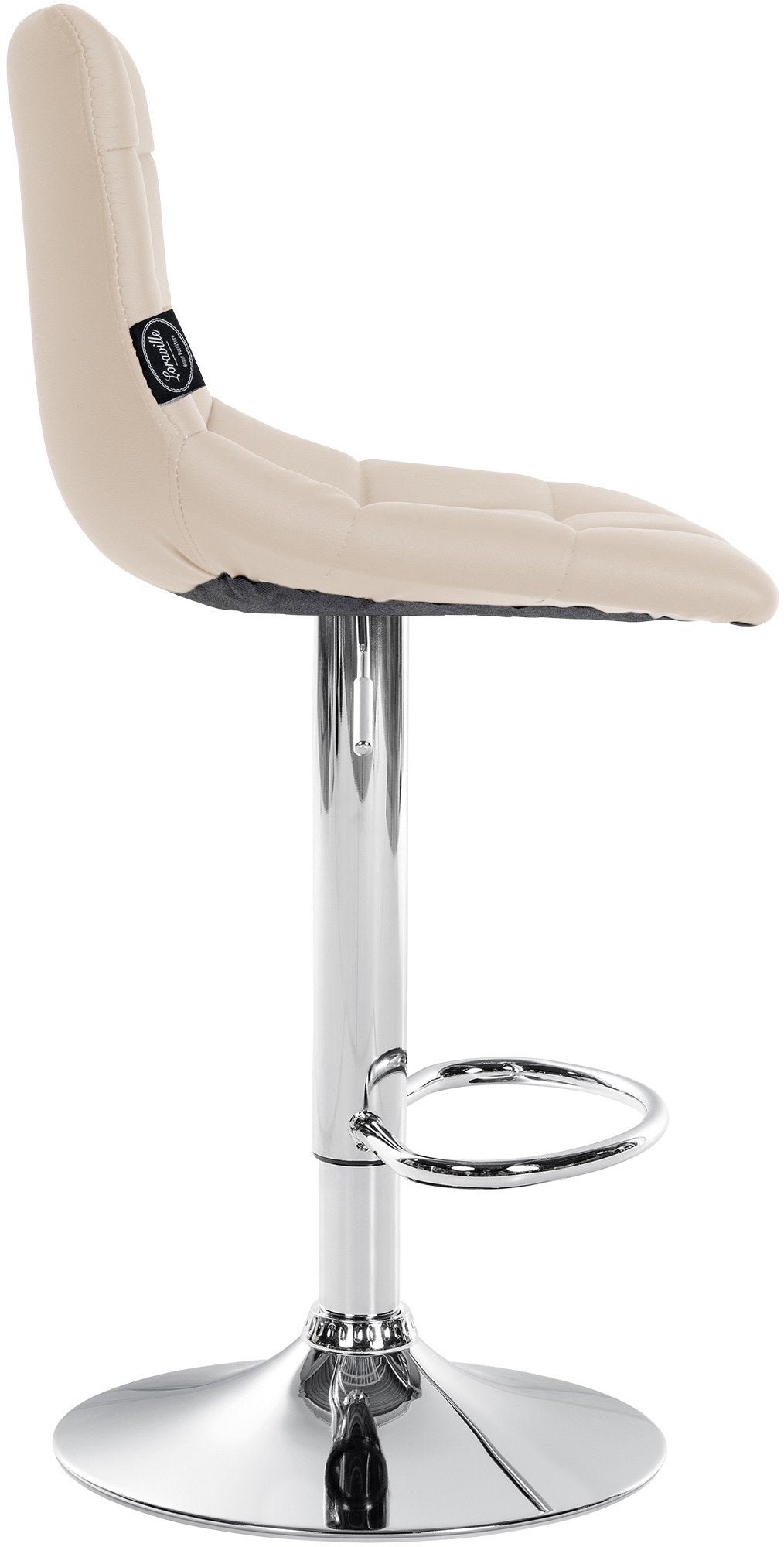CLP 2er Set Barhocker Jerry Kunstleder chrom – Produktabbildung 5
