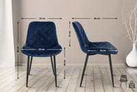 CLP 4er Set Stühle Springs Samt – Produktabbildung 2