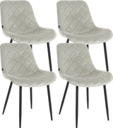 CLP 4er Set Stühle Springs Samt – Produktabbildung 9