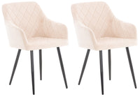 CLP 2er Set Esszimmerstuhl Shila Samt