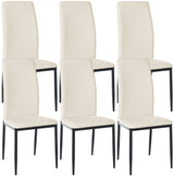CLP 6er Set Esszimmerstühle Savino Kunstleder
