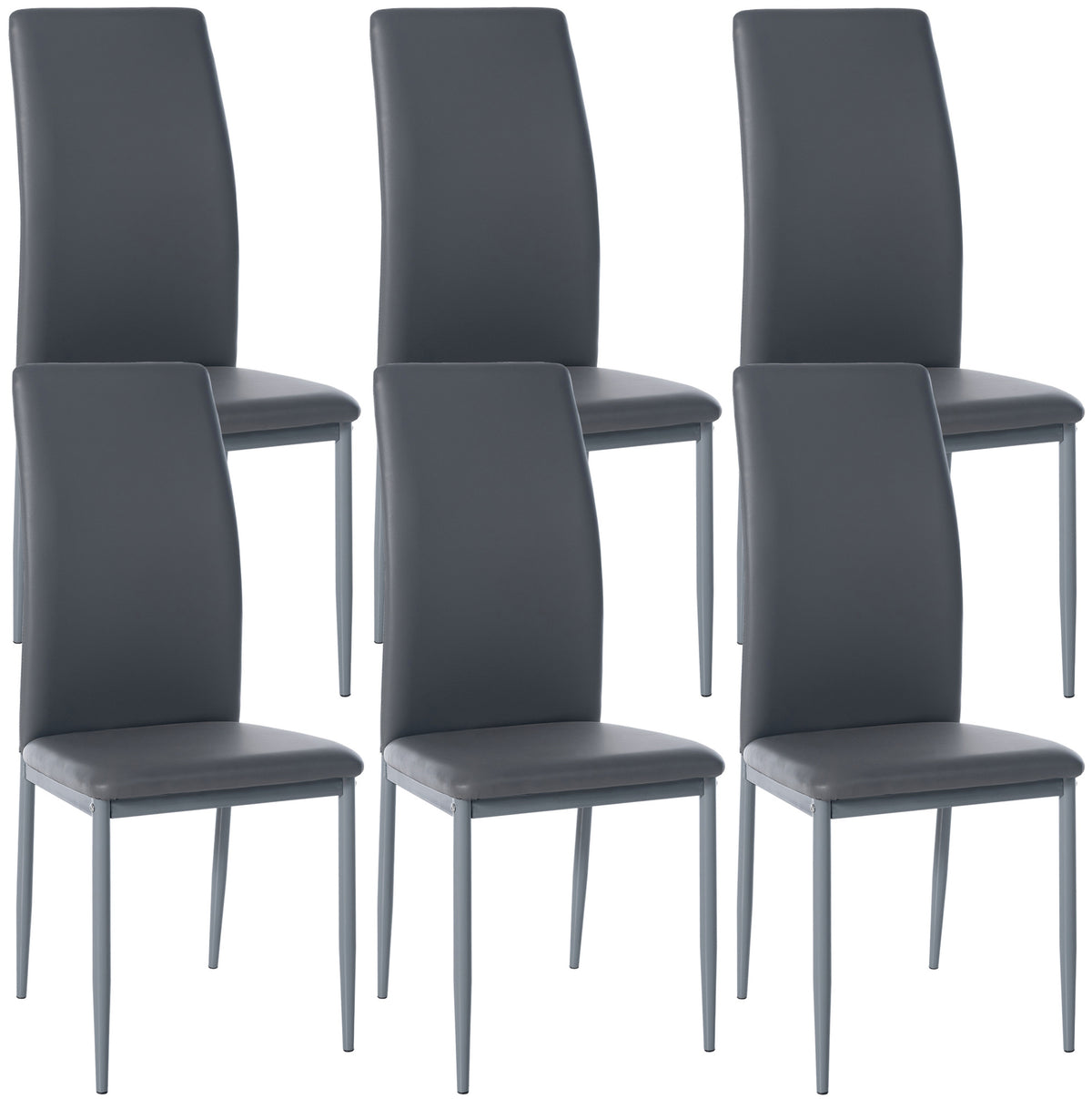 CLP 6er Set Esszimmerstühle Savino Kunstleder – Produktabbildung 9