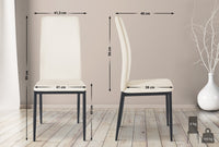 CLP 6er Set Esszimmerstühle Savino Kunstleder – Produktabbildung 2