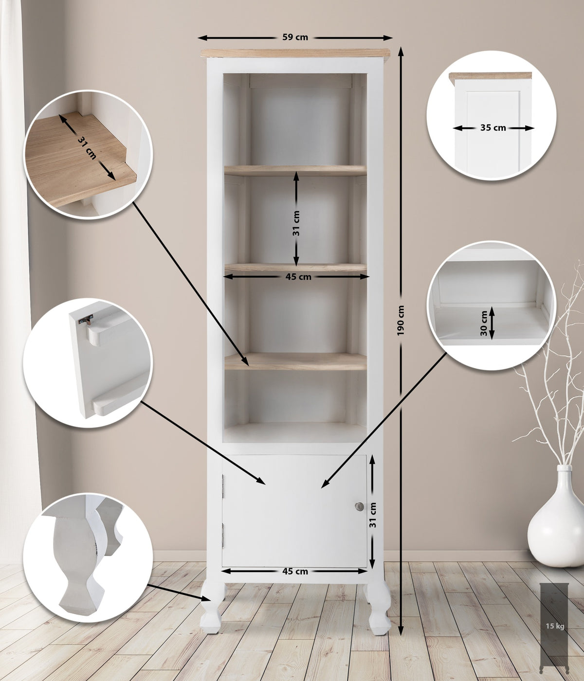 CLP Bücherregal Dorma – Produktabbildung 2