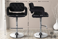 CLP Barhocker Dublin Samt chrom – Produktabbildung 9