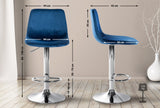 CLP 2er Set Barhocker Divo Samt Chrom – Produktabbildung 2