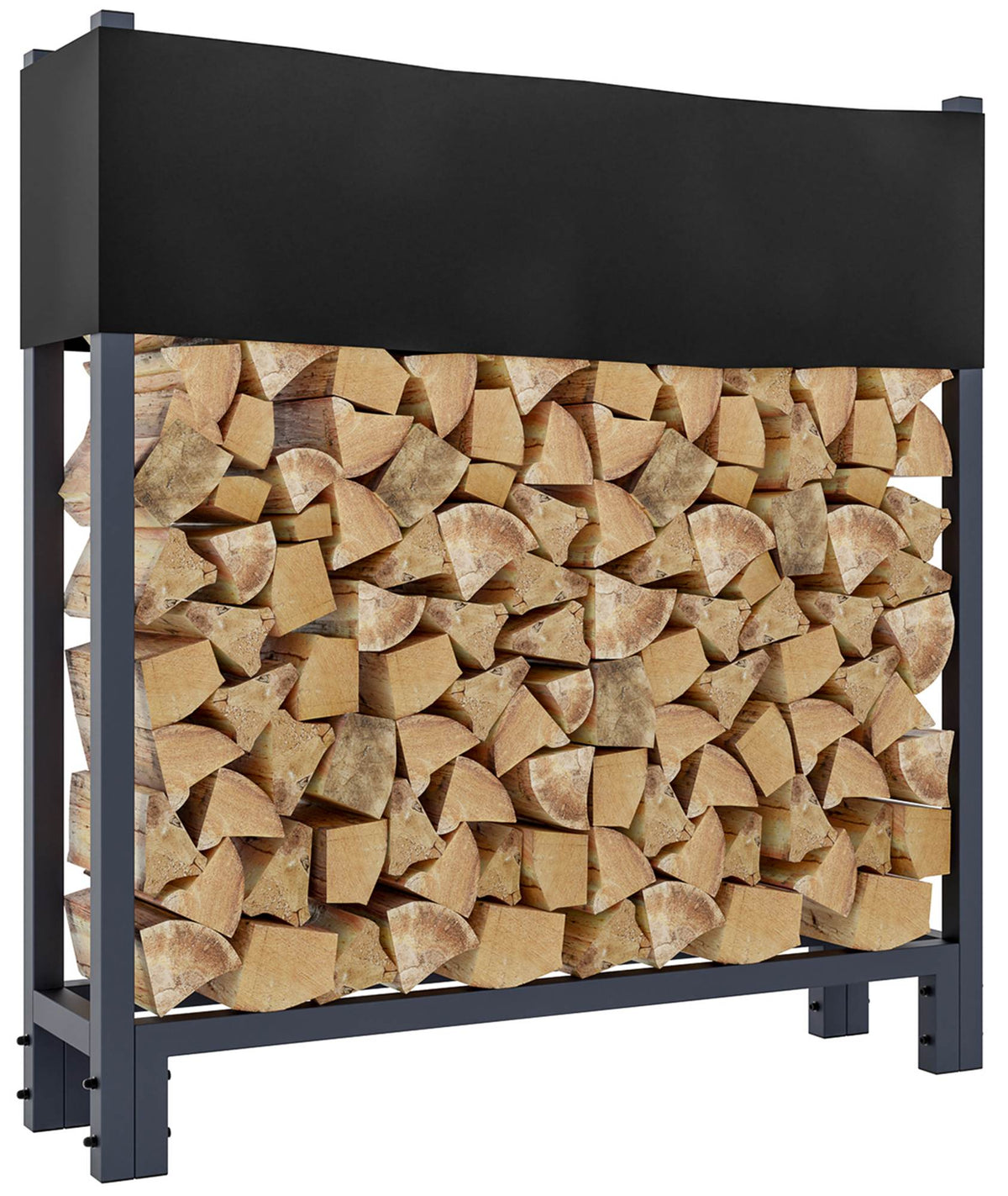 CLP Kaminholzständer + Abdeckplane Martin 25x110x115 cm