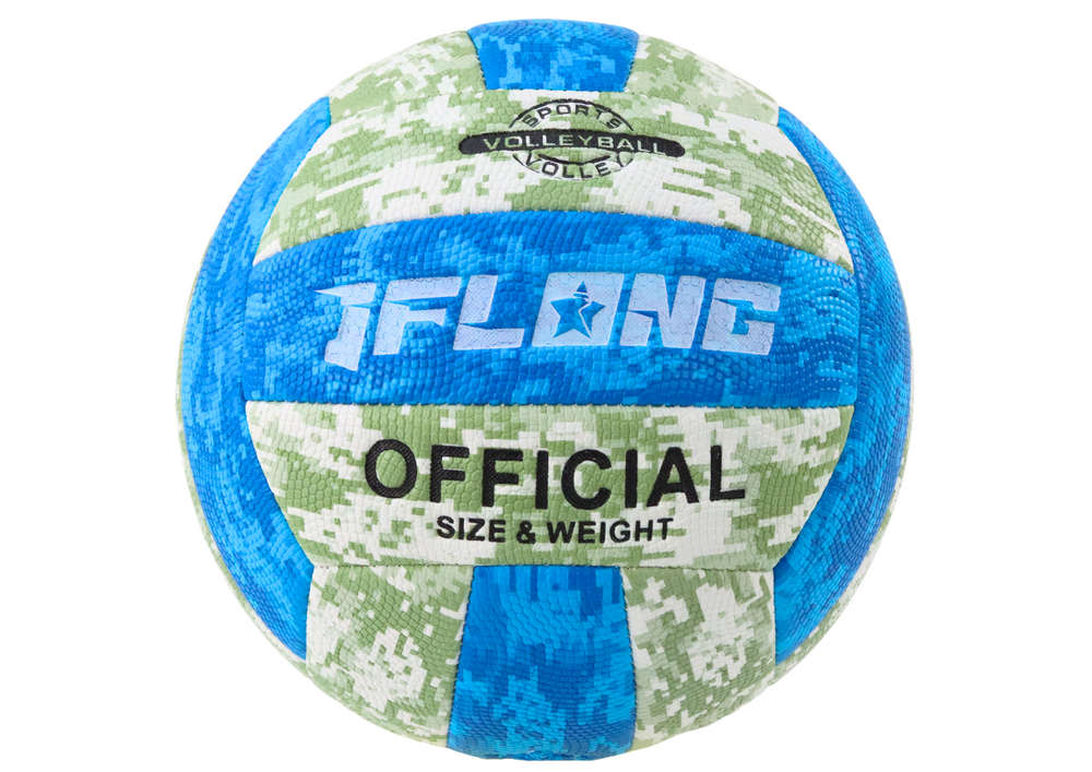 Blue and black volleyball, size 5, colorful