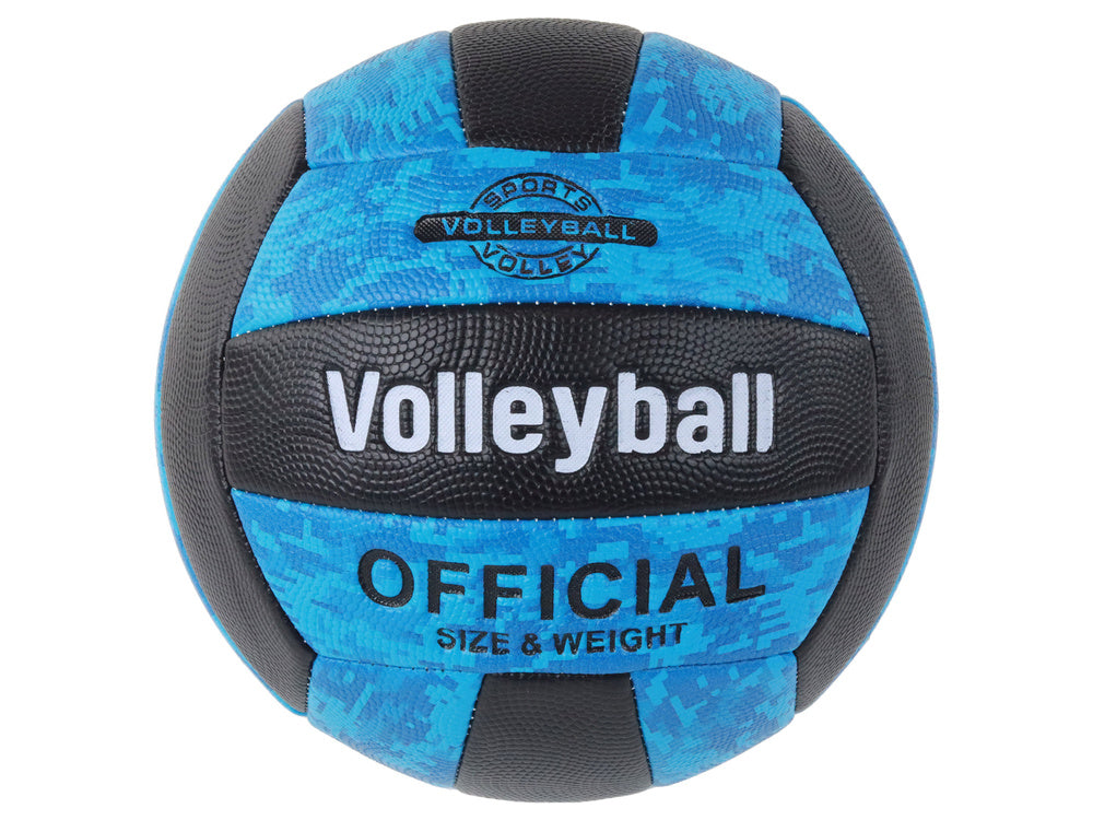 Blue and black volleyball, size 5, colorful