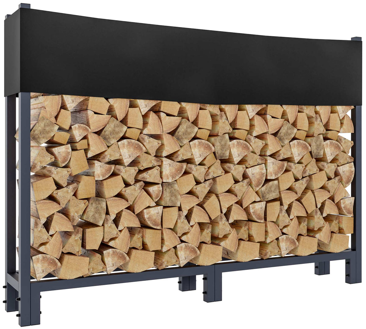 CLP Kaminholzständer + Abdeckplane Martin 25x160x115 cm