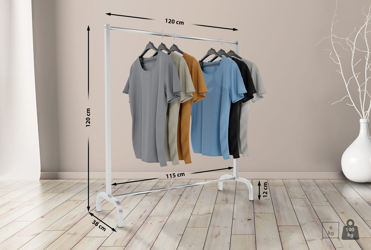CLP Kleiderständer Lara 120x38x120 – Produktabbildung 2