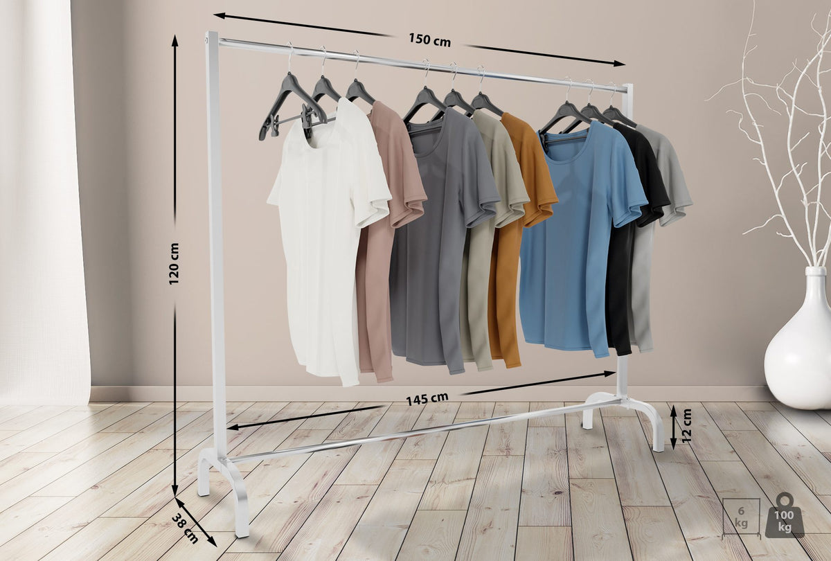 CLP Kleiderständer Lara 150x38x120 – Produktabbildung 2