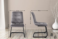 CLP 2er Set Esszimmerstuhl Vermont Samt – Produktabbildung 2