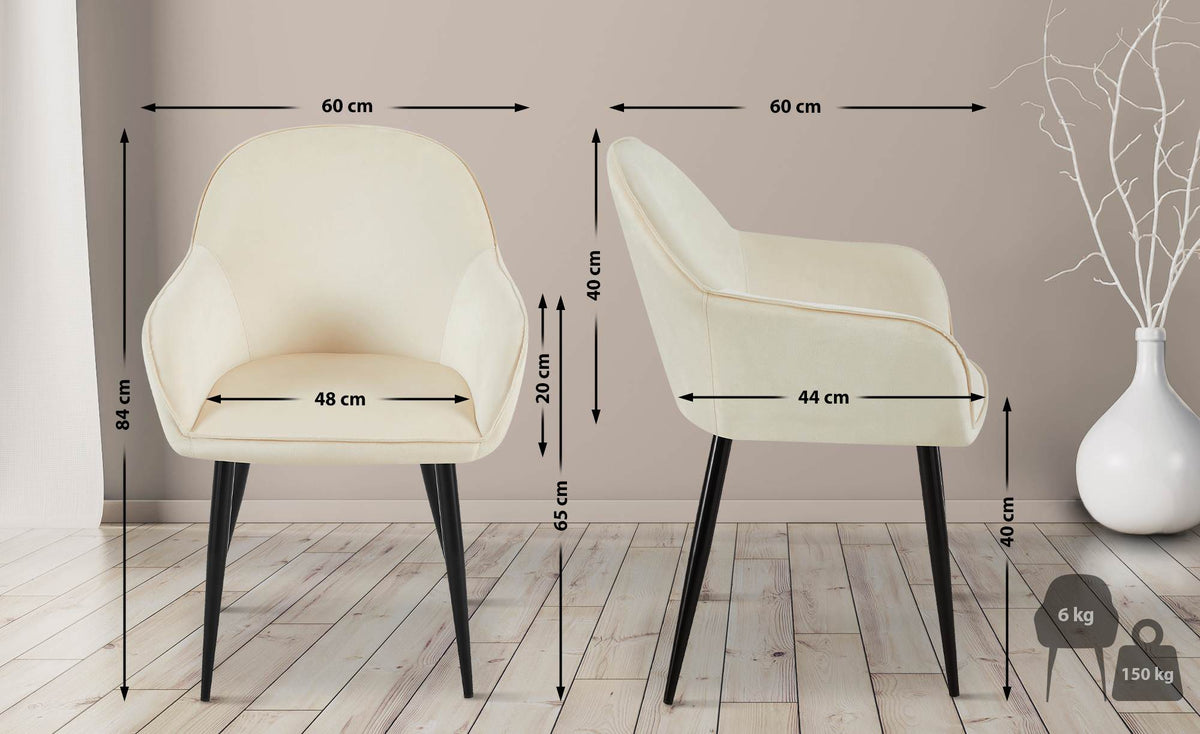 CLP 2er Set Esszimmerstuhl Boise Samt – Produktabbildung 9