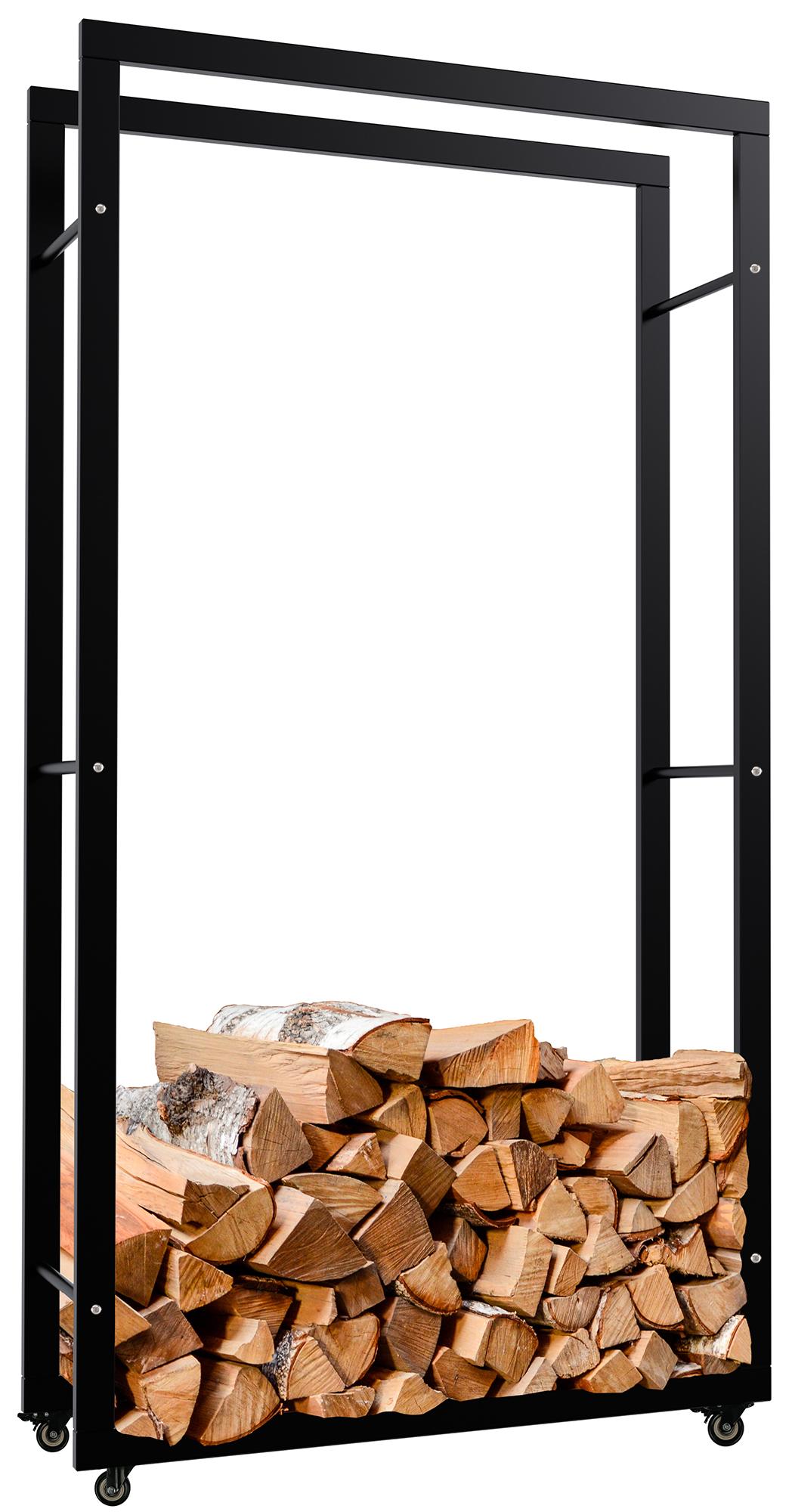 CLP Kaminholzständer Keri mit Rollen 25x80x150