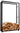 CLP Kaminholzständer Keri mit Rollen 25x100x150
