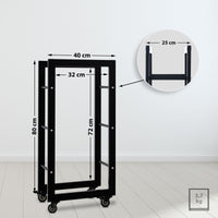 CLP Kaminholzständer Keri mit Rollen 25x40x80 – Produktabbildung 2