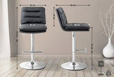 CLP 2er Set Barhocker Damar Kunstleder chrom – Produktabbildung 2
