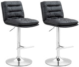 CLP 2er Set Barhocker Damar Kunstleder chrom
